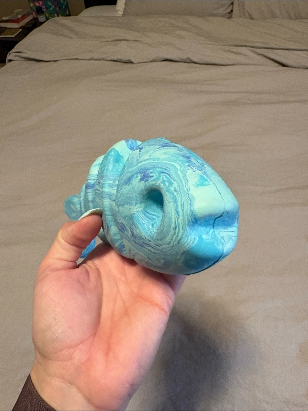 Teal Fish Dog Chew Toy - Picture 9 of 9